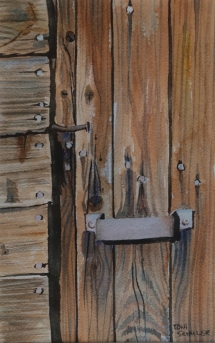 TS 12 Barn Door 3, Watercolour, 6x9.5 - $240