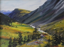 TS 61 Continental Divide, Oil on canvas, 11.5x8.5 - $300