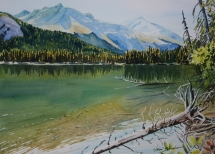 TS 53 Duke Lake, Watercolour, 14x10 - $450
