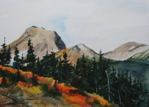 TS 55 Fall Hike, Watercolour, 14x10 - $450