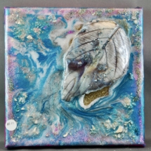 AK-17, Frozen Pink, Aleeta Kent, Concrete and Resin, 6 x 6, $42