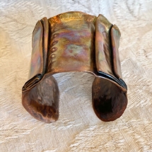 CN-M03, Fold Form Cuff, Cindy Nychka, Copper, 2.5 x 2.5, $98