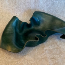 CN-M04, Green Bowl, Cindy Nychka, Leather, 8 x 11.5, $48
