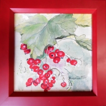 EK04, Berries, Elke Kiesewetter, Acrylic, 19 cm x 19 cm