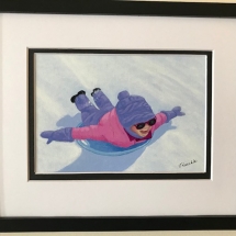 JK-03, Happy Snow Day, Acrylic, 8x10, $75