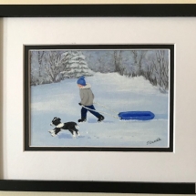 JL-02, Headed to the Hill, Joy Kuechle, Acrylic, 8 x 10, $75