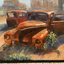 JL-03, Red Relic, Joanne Loberg, Acrylic, 9 x 12, $108