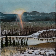 LP4,Yukon River, Leah Penner, Acrylic, 4X4, $40