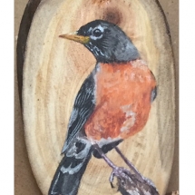 LQ6, Robin, Lori Quesnel, Acrylic, 2.25 x 4.25, $30