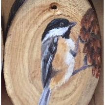 LQ9, Chickadee, Lori Quesnel, Acrylic, 2.25 x 3.25, $30