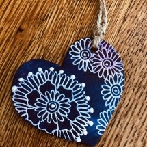 MF08, Purple Ornament, Michelle Forrester, Mixed Media, 2x2, $20