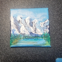 PN003, Swiss Alps, Patricia Nelson, Acrylic, 2 x 2, $20