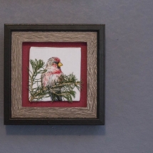 SC06, Red Pole, Sabrina Chevallier, Painted Canvas, 4X4, $45