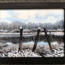 KD3, “Frosty Morning”, Koreen Deheus, Acrylic, 6”x8”, $135