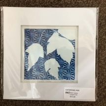 KM07, “First Snow”, Katherine Moe, Cyanotype Monoprint, 8”x8”, $35